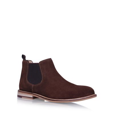Brown 'Halstead' flat chelsea boots